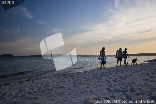 Image of Evening family walk in Mozambique