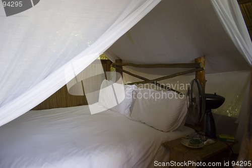 Image of Mozquito net bed