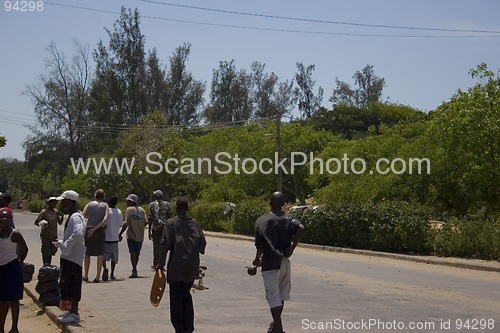 Image of People in street Mozambique