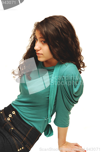 Image of Young girl on the floor.