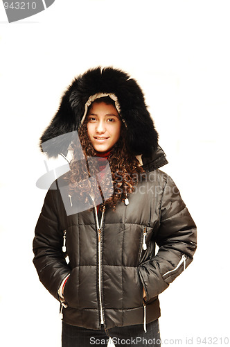 Image of Young Lady in parka.