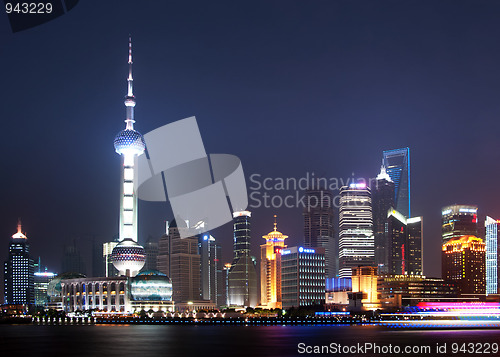 Image of Shanghai: pudong at night.