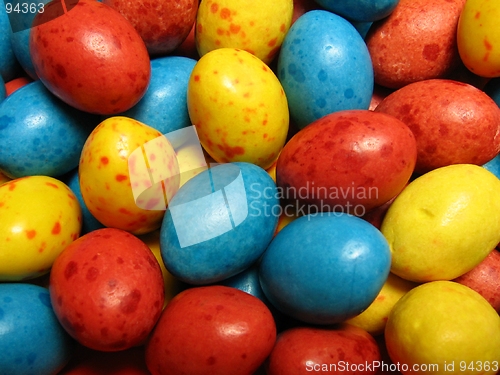 Image of Colorful candy eggs