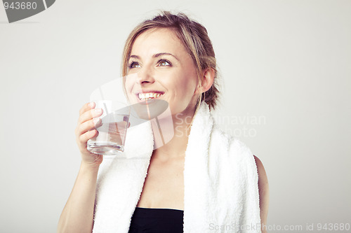 Image of Woman Drinking Water