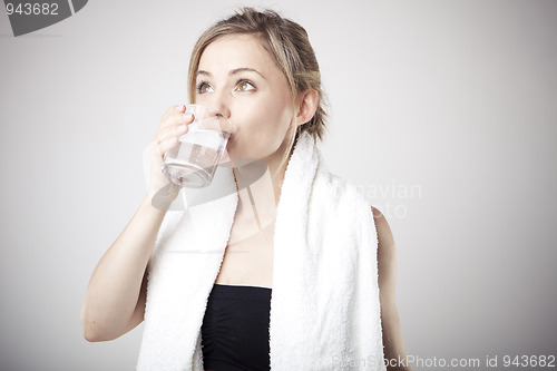 Image of Woman Drinking Water