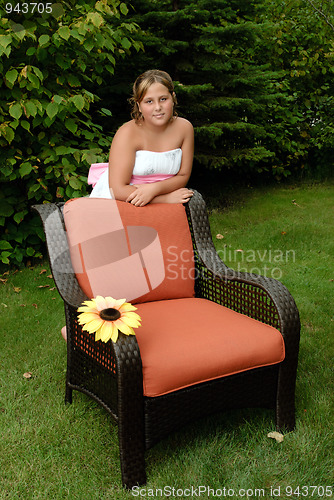 Image of Girl Relaxing In The Sun