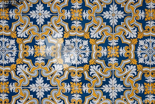 Image of Traditional Portuguese glazed tiles