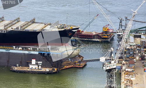 Image of commercial container port 