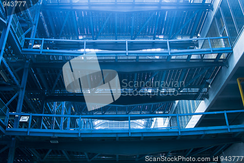 Image of industry building with blue toned