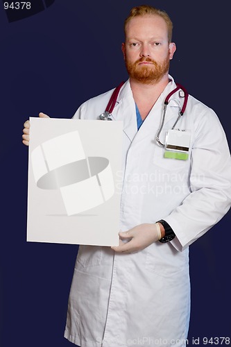 Image of Doctor with message board