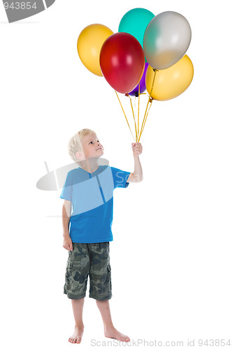 Image of Happy Boy With Balloons