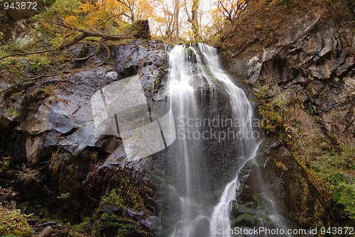 Image of autumnal waterfall