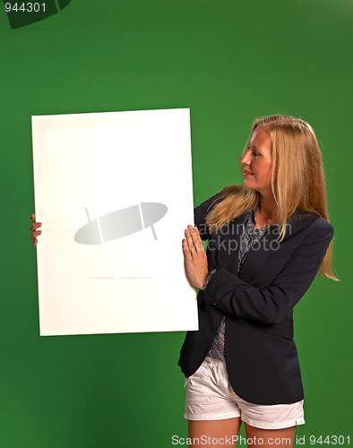 Image of Holding a board with copy space