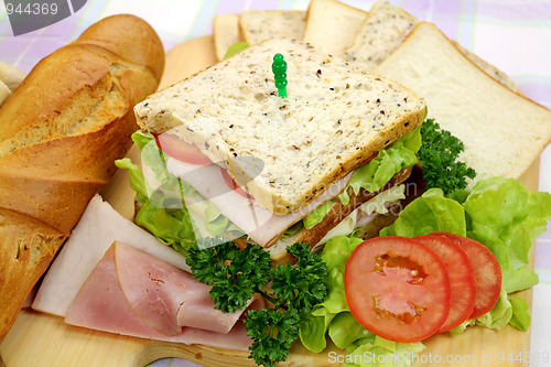 Image of Ham And Salad Sandwich