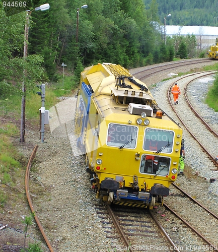 Image of Track construction train