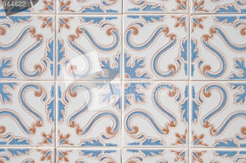 Image of Traditional Portuguese glazed tiles