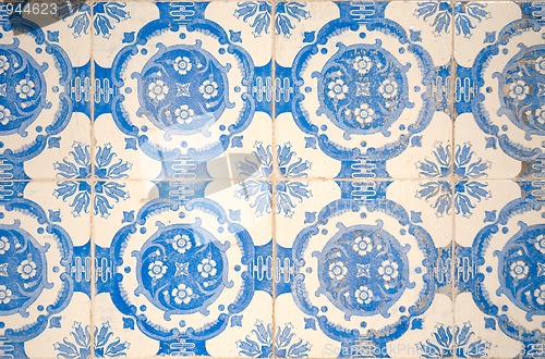 Image of Traditional Portuguese glazed tiles