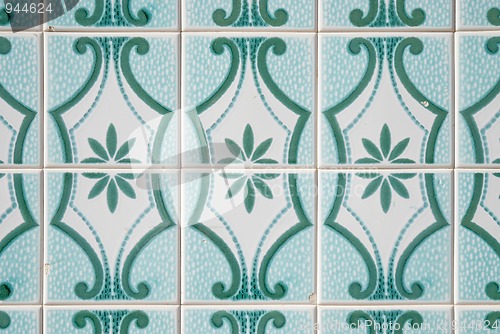 Image of Traditional Portuguese glazed tiles