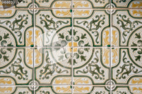 Image of Traditional Portuguese glazed tiles