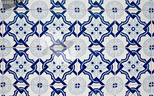 Image of Traditional Portuguese glazed tiles