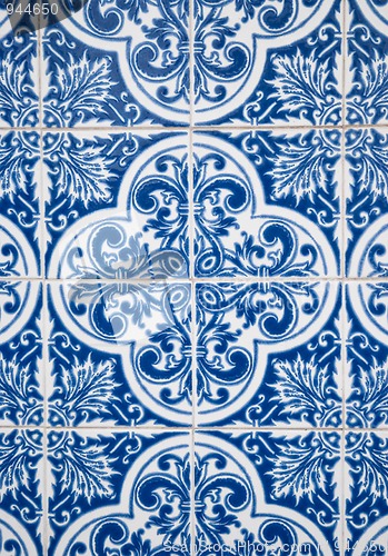 Image of Traditional Portuguese glazed tiles