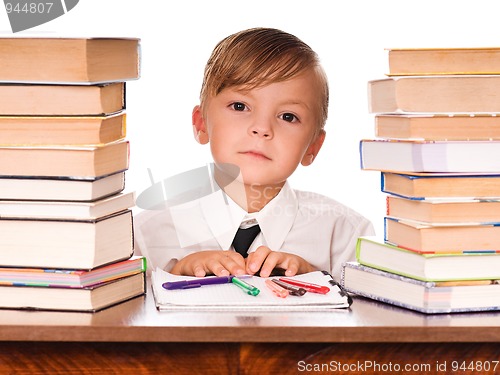 Image of Boy writing