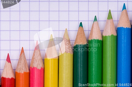 Image of Multicolor pencils on paper