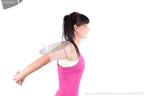 Image of Fitness instructor  isolated on white