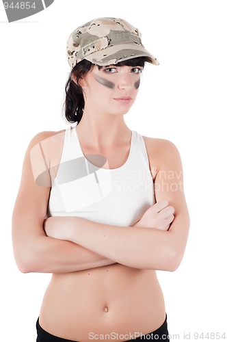 Image of Fitness instructor isolated on white