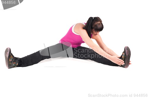 Image of Fitness instructor  isolated on white