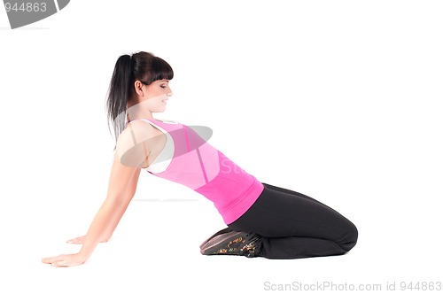 Image of Fitness instructor  isolated on white