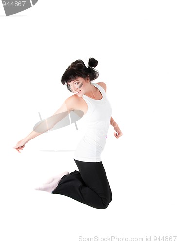 Image of Jumping fitness instructor