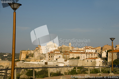 Image of medieval old city bonifacio corsica france