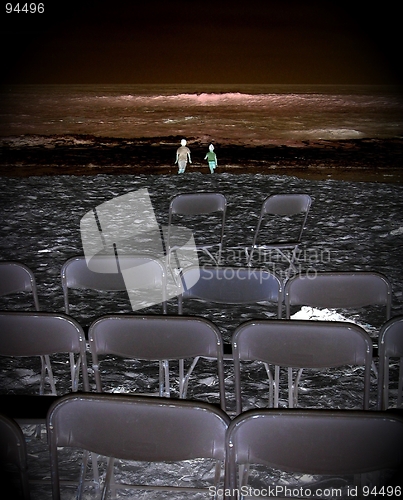 Image of a night walk on beach