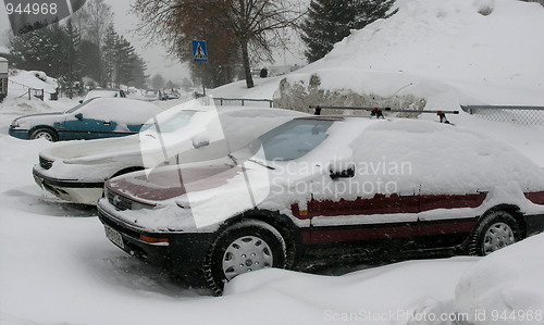 Image of cars in snow