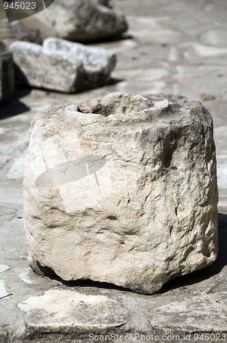 Image of stone castle artifacts Limassol Castle Cyprus