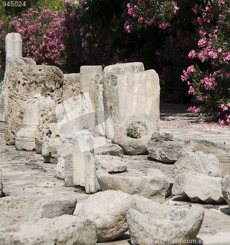 Image of stone castle artifacts Limassol Castle Cyprus