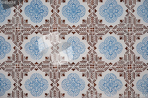 Image of Traditional Portuguese glazed tiles