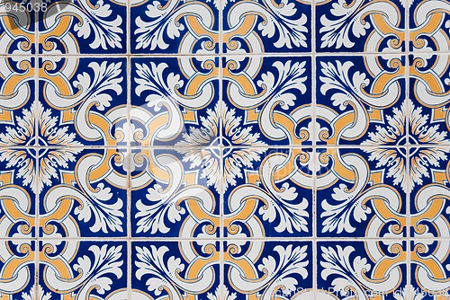 Image of Traditional Portuguese glazed tiles