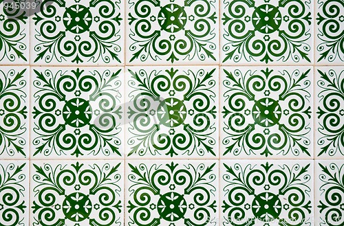 Image of Traditional Portuguese glazed tiles