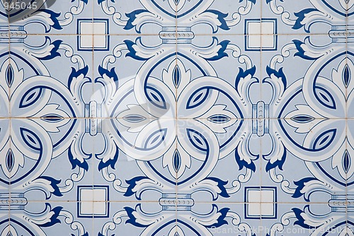 Image of Traditional Portuguese glazed tiles