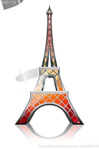Image of Eiffel tower orange