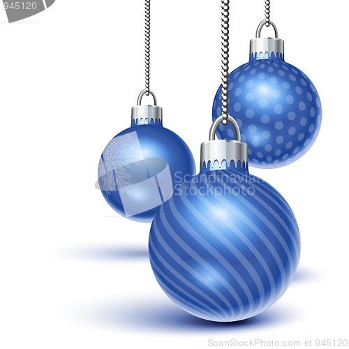 Image of Blue christmas ornaments