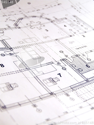 Image of Closeup of architectural plan