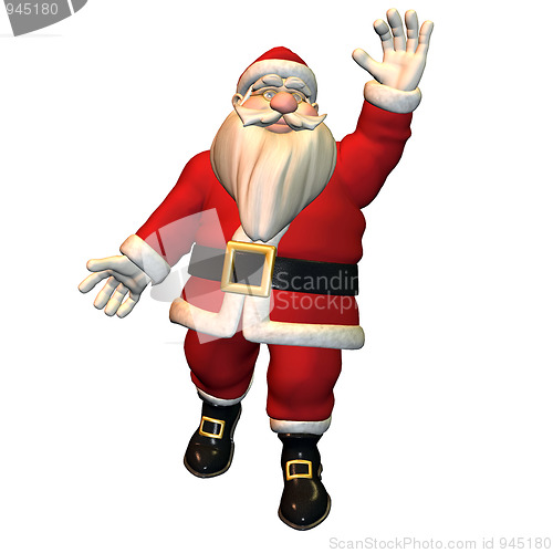 Image of hello - Santa Claus in greeting pose