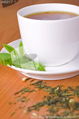 Image of green tea with herbs