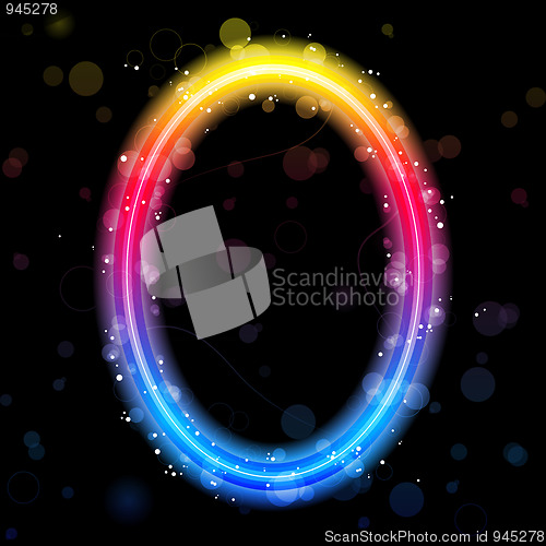 Image of Number Rainbow Lights  Glitter with Sparkles