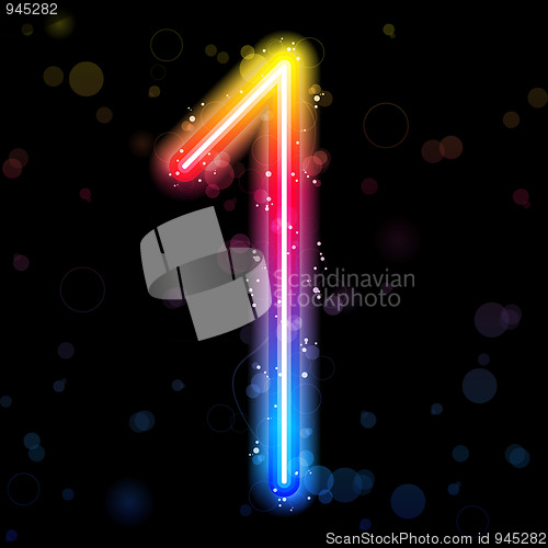 Image of Number Rainbow Lights  Glitter with Sparkles