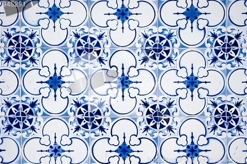 Image of Traditional Portuguese glazed tiles