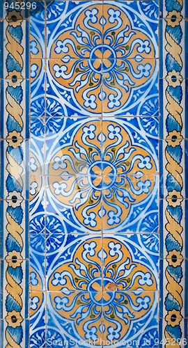 Image of Traditional Portuguese glazed tiles